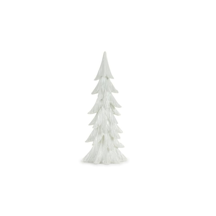 Holidays & Occasions * | Best Deal White Sculpted Holiday Tree Decor Set, 14.75 , 18.25 & 24 By Melrose