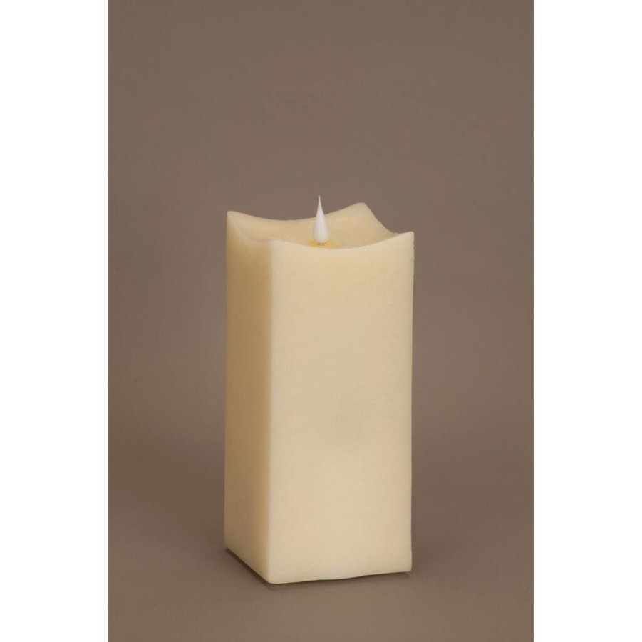 Home & Decor * | Cheapest 8 Simplux Squared Candle Set With Moving Flame By Melrose