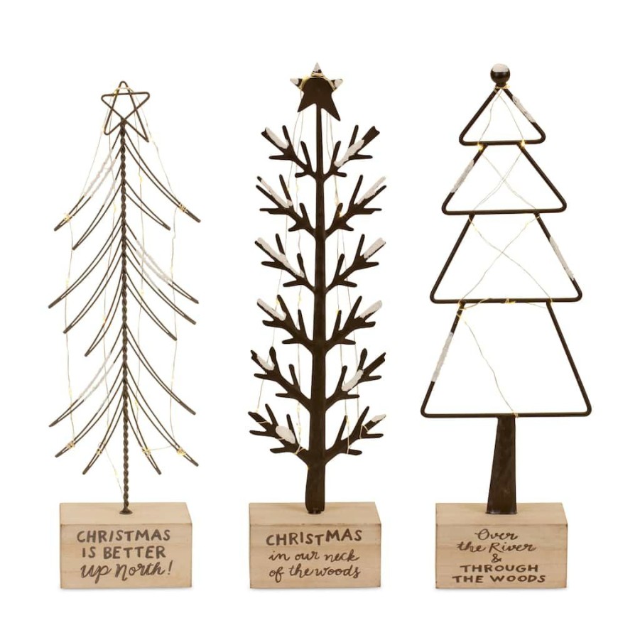 Holidays & Occasions * | Cheap Midwest Sentiment Led Christmas Tree Set By Melrose