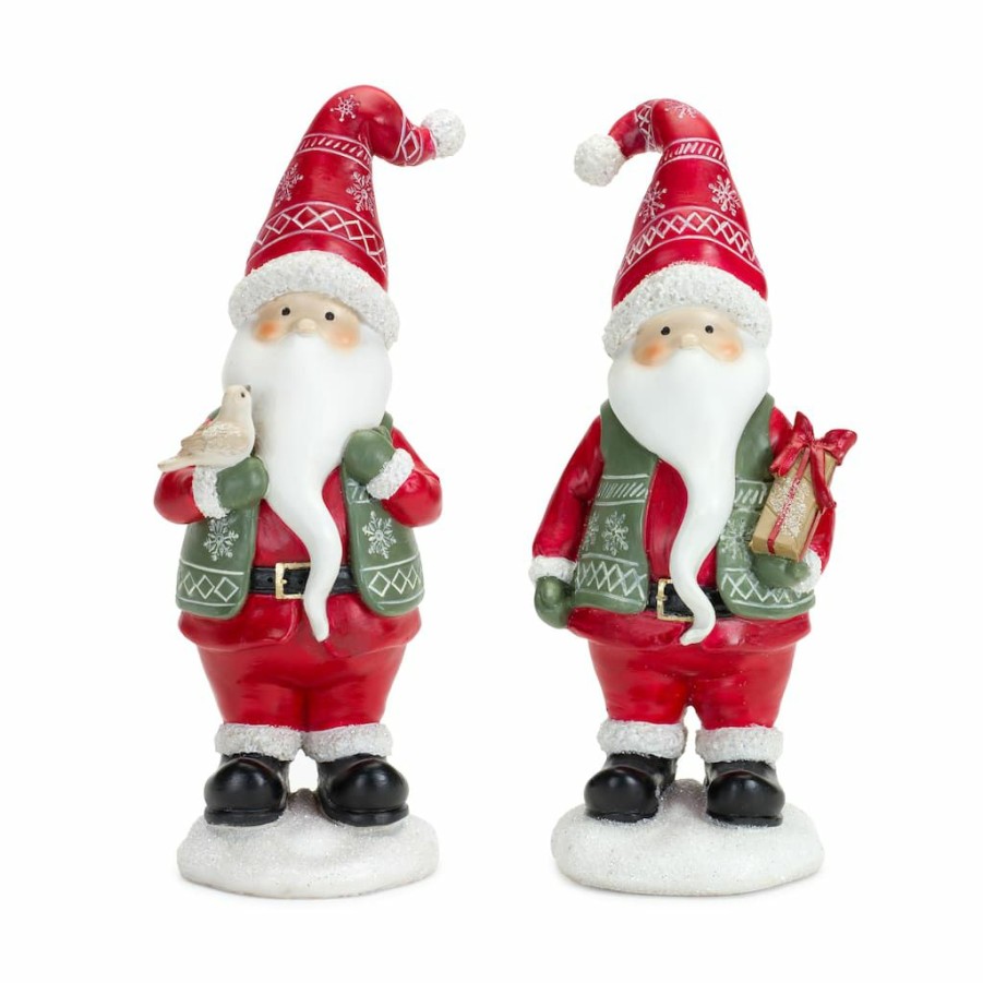 Holidays & Occasions * | Coupon 8.5 Santa Figurine Set By Melrose