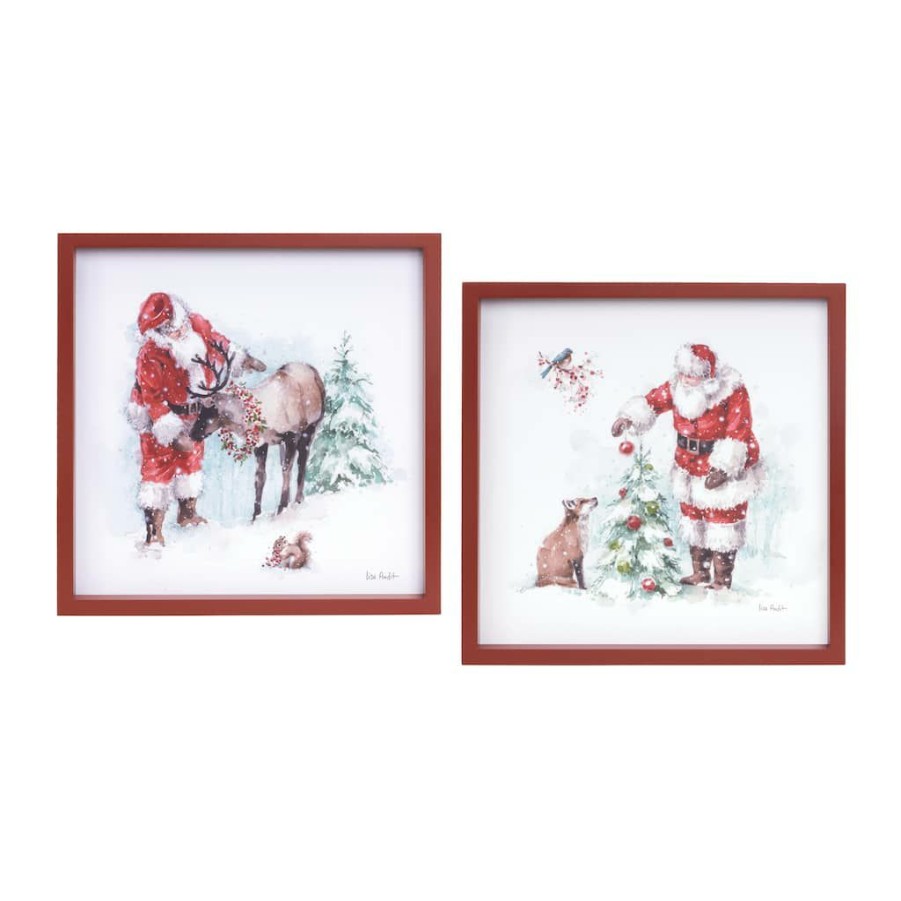 Holidays & Occasions * | Hot Sale 14 Santa & Animal Frame Set By Melrose