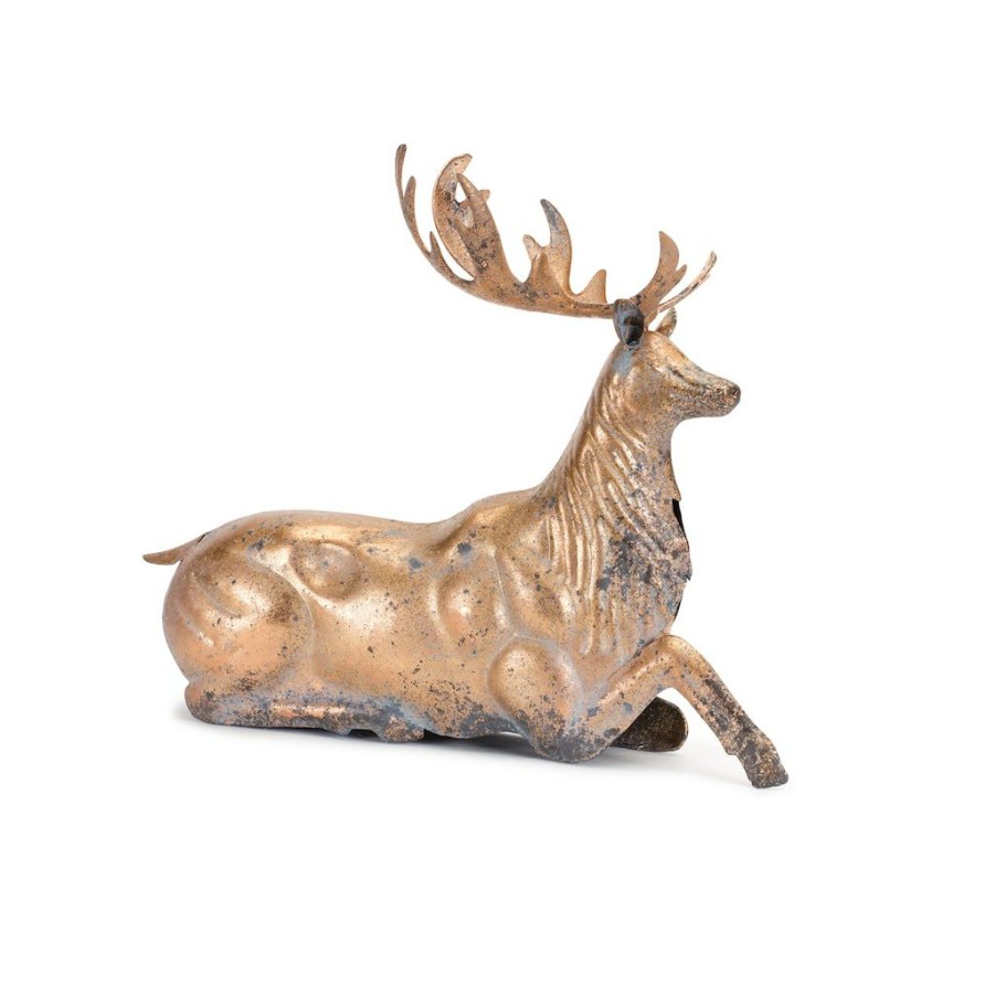 Holidays & Occasions * | Best Reviews Of Copper Deer Figurine Set, 14 & 22 By Melrose