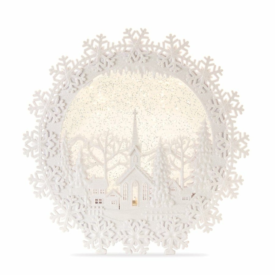 Holidays & Occasions * | Brand New 12.25 Led Church Scene Snow Globe By Melrose