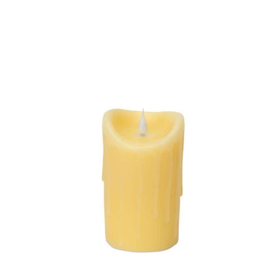 Home & Decor * | Coupon 5 Ivory Simplux Led Dripping Candle Set With Moving Flame By Melrose