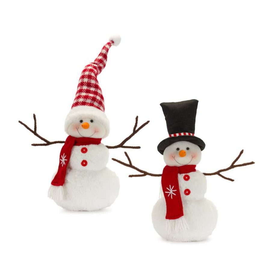 Holidays & Occasions * | Top 10 Polyester Snowman Figurine Set By Melrose