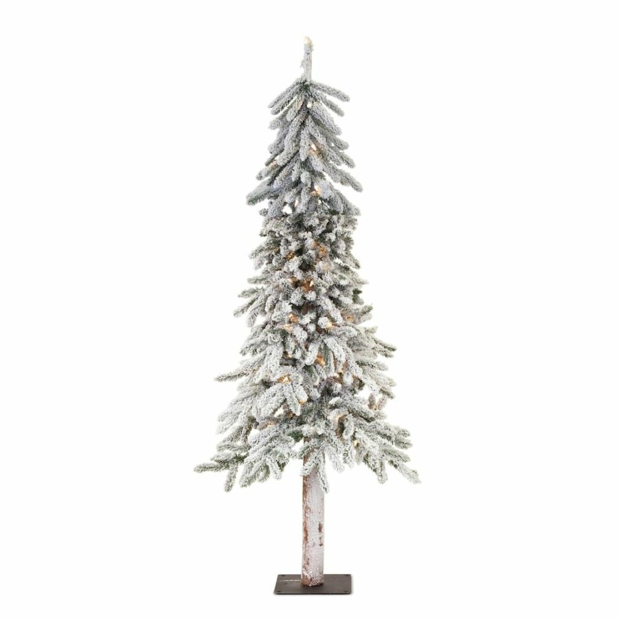 Holidays & Occasions * | Flash Sale 5Ft. Flocked Alpine Artificial Christmas Tree By Melrose