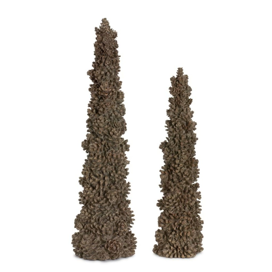 Holidays & Occasions * | Promo Pine Cone Tree Set By Melrose