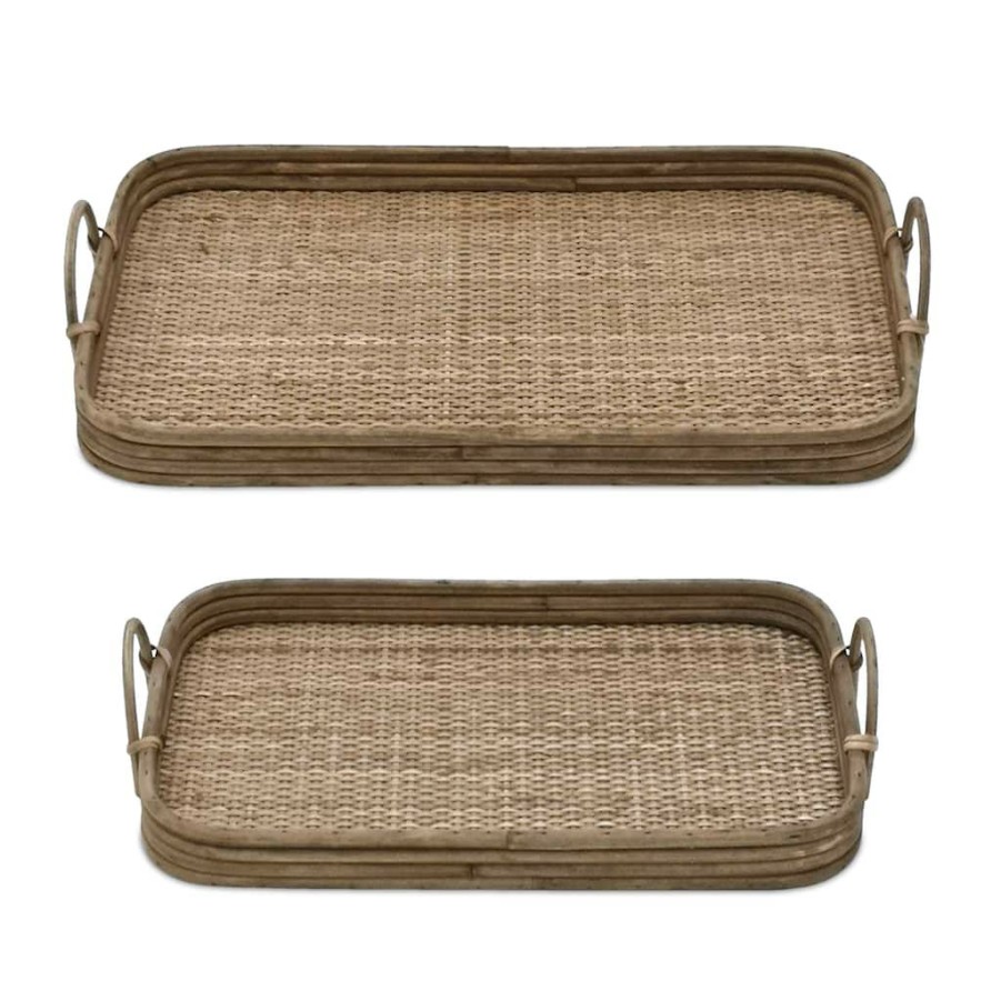 Holidays & Occasions * | Deals Wood Tray Decor Set By Melrose