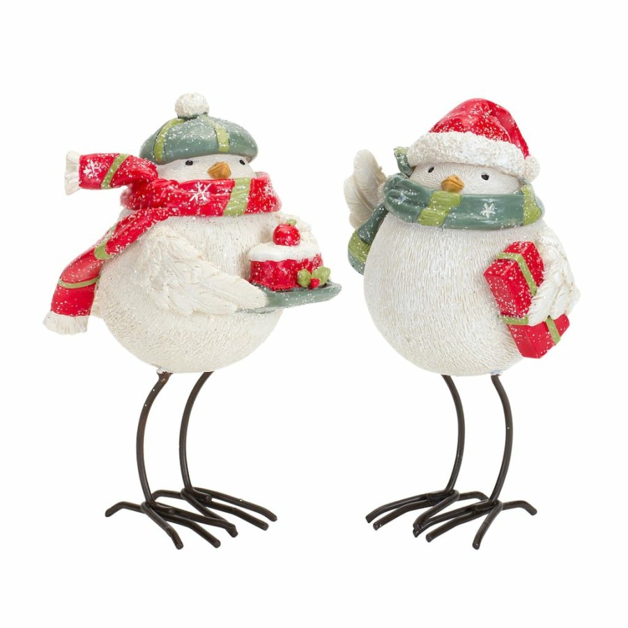 Holidays & Occasions * | Top 10 Bird With Scarf Figurine Set By Melrose