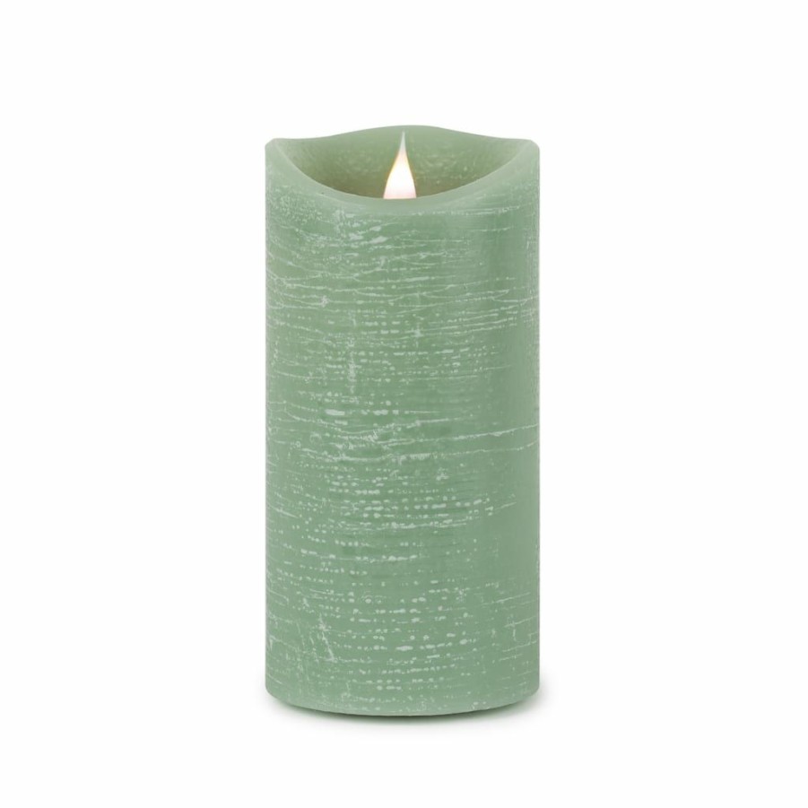 Home & Decor * | Best Sale 7.75 Green Simplux Led Designer Candle With Timer By Melrose