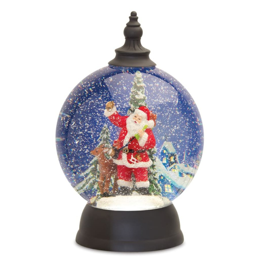 Holidays & Occasions * | Wholesale 9.25 Santa In Sleigh Scene Snow Globe By Melrose