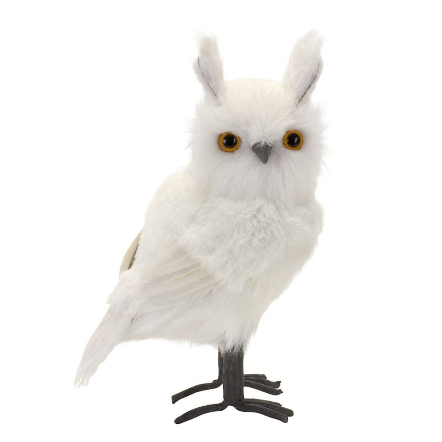 Holidays & Occasions * | Outlet White Owl Decor Set, 8.75 & 10.5 By Melrose