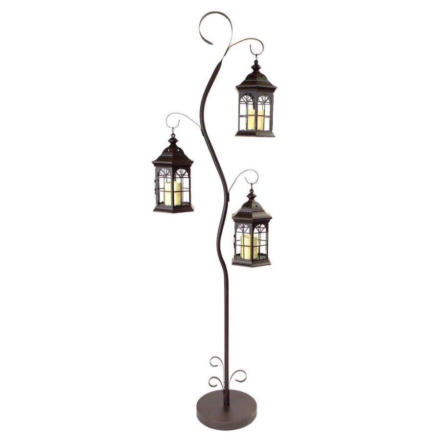 Home & Decor * | Outlet 73 Lantern Tree With 3 Lanterns By Melrose