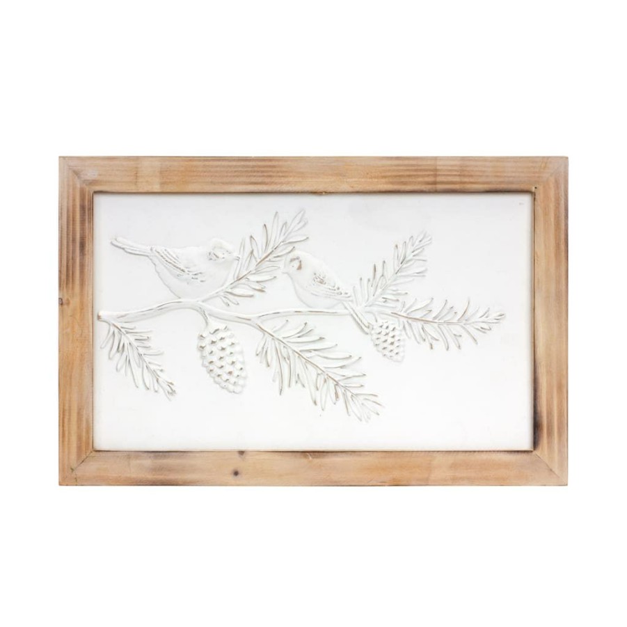 Holidays & Occasions * | Top 10 Pine Branch & Bird Frame Set By Melrose