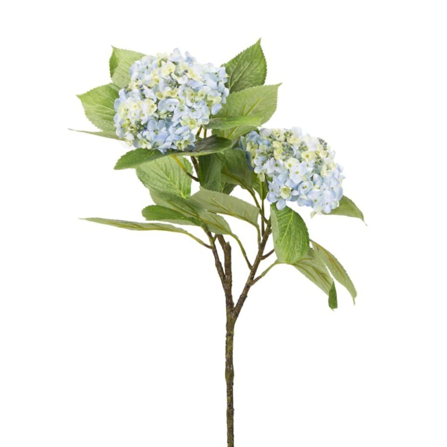 Floral * | Best Sale Blue Hydrangea Branch Set By Melrose