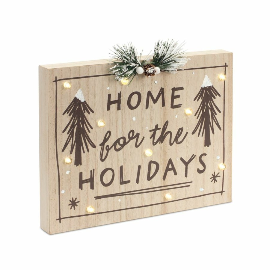 Holidays & Occasions * | Best Pirce Holiday & Snow Led Sign Set, 8 & 9.25 By Melrose