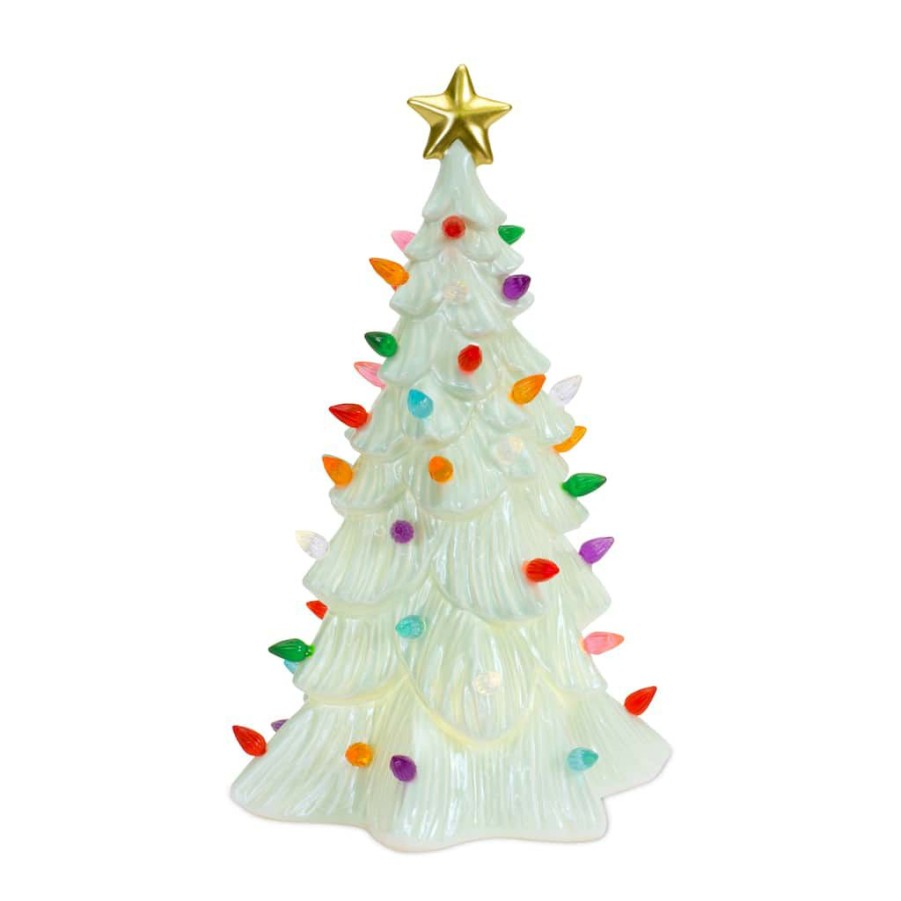 Holidays & Occasions * | Cheapest 12.5 White Christmas Tree Decoration With Lights By Melrose