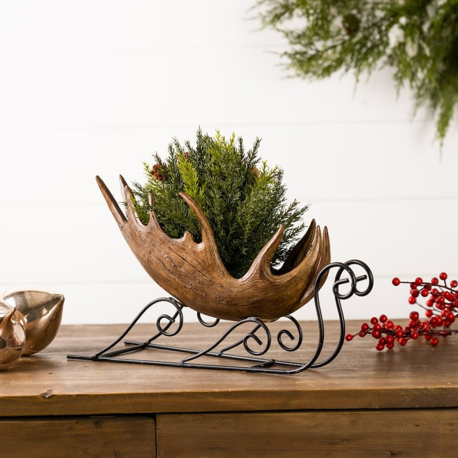 Holidays & Occasions * | Buy 15 Antler Sleigh By Melrose