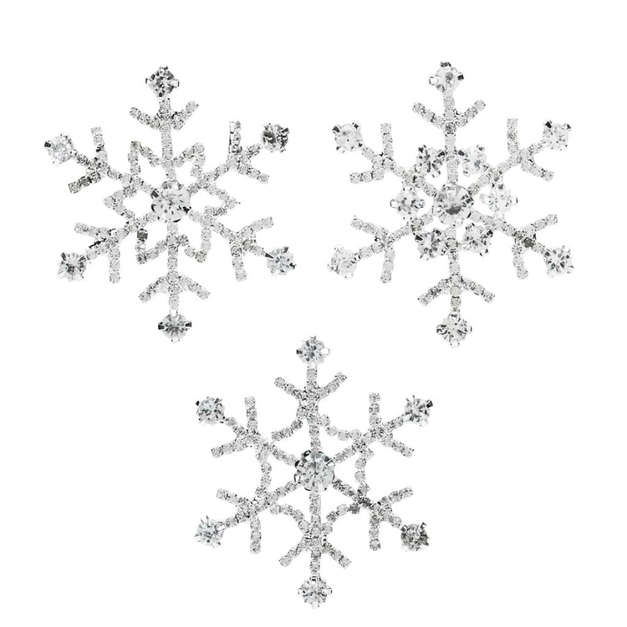 Holidays & Occasions * | Outlet 2 Iron & Glass Snowflake Candle Pin Set By Melrose