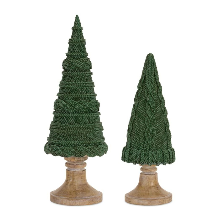 Holidays & Occasions * | Outlet Green Resin Holiday Tree Decor Set By Melrose