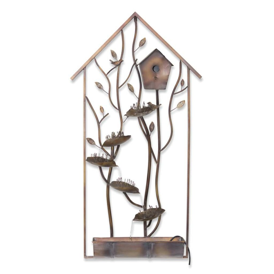 Holidays & Occasions * | Cheap 50.25 Iron Bird House Wall Fountain By Melrose