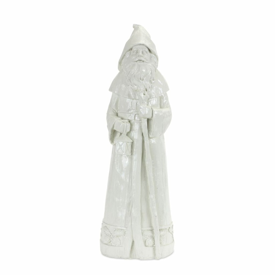 Holidays & Occasions * | Discount 13 White Santa Figurine Set By Melrose