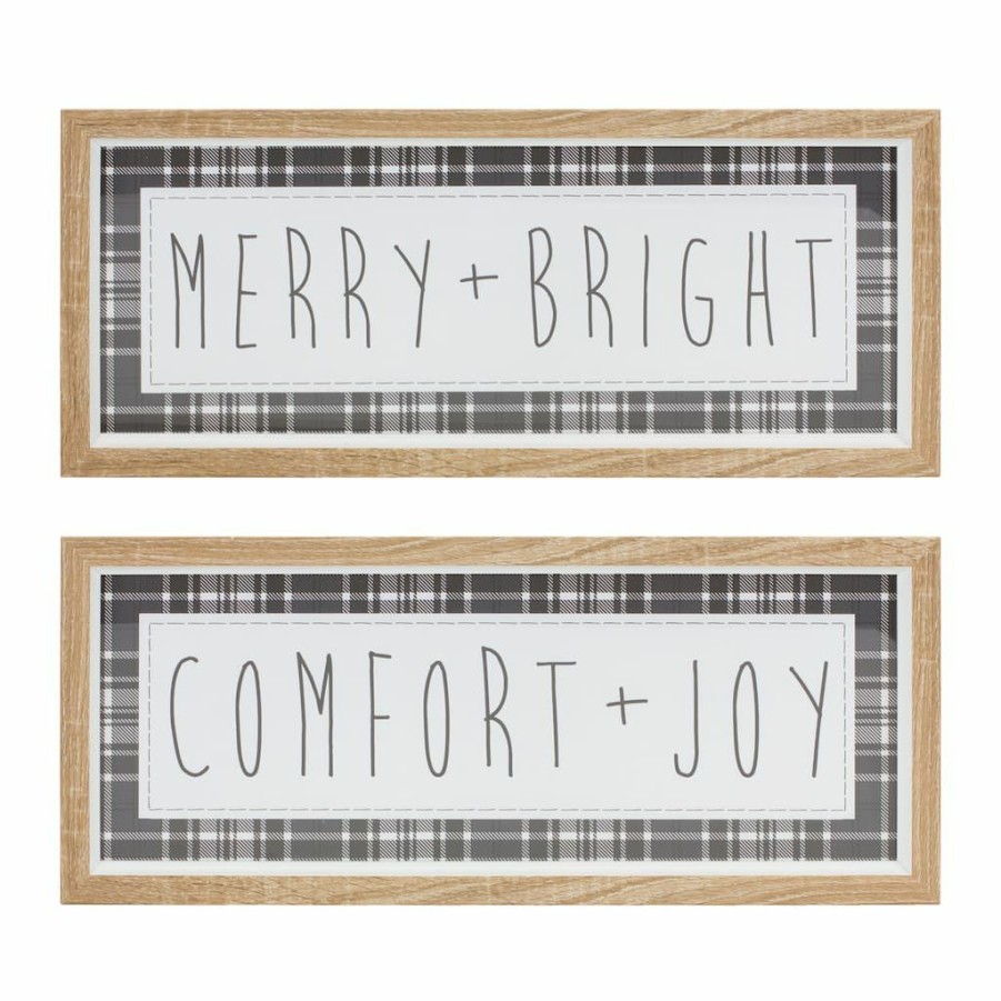 Holidays & Occasions * | Best Sale Comfort + Joy & Merry + Bright Frame Set By Melrose