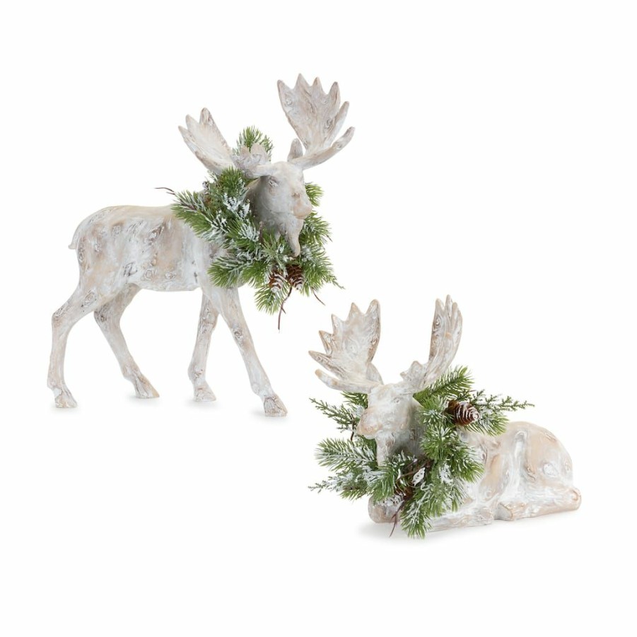 Holidays & Occasions * | Discount Moose Figurine Set By Melrose