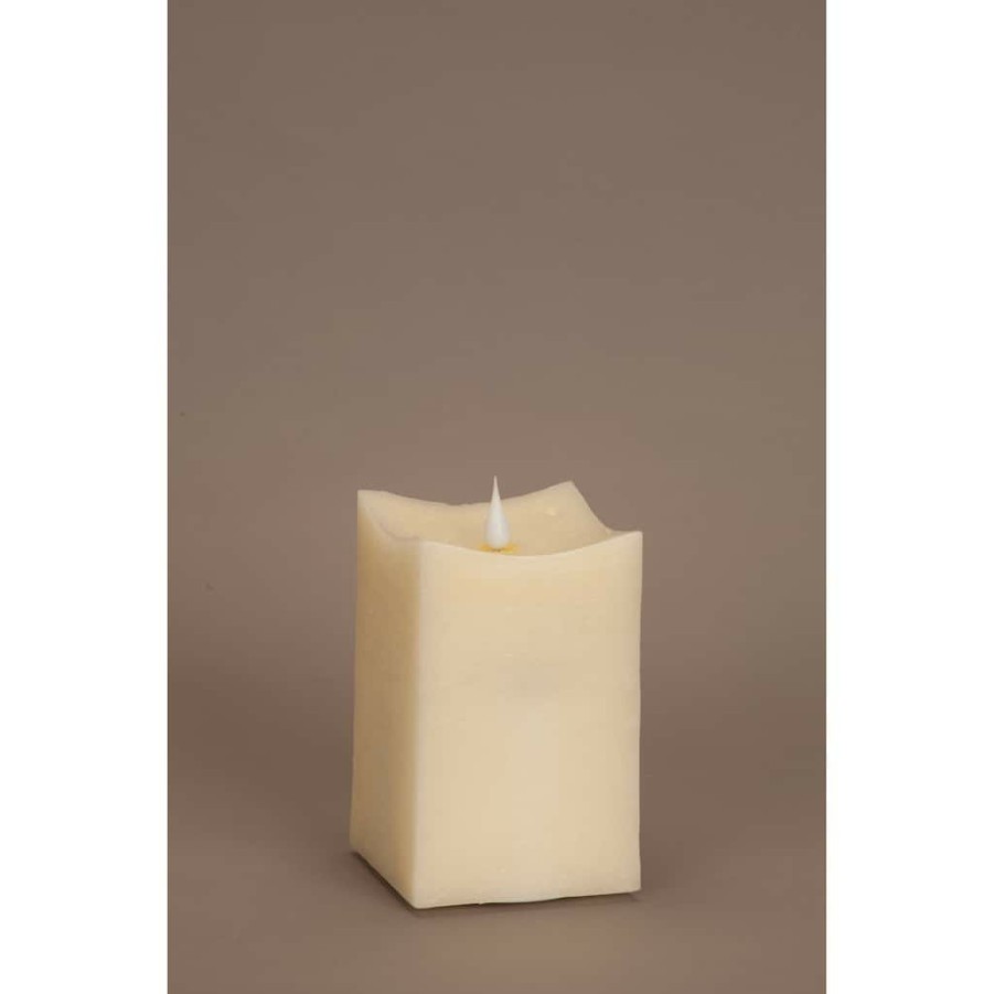 Home & Decor * | Best Reviews Of 6 Simplux Squared Candle Set With Moving Flame By Melrose